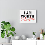 I AM Worth Salvation Canvas Gallery Art