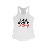 I AM Worth Blessings Women's Ideal Racerback Tank