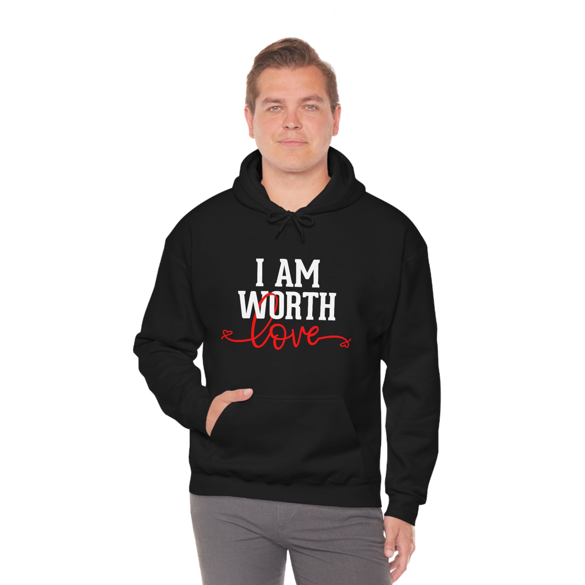 I AM Worth Love Hooded Sweatshirt