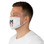 I AM Worth It Fabric Face Mask (White)