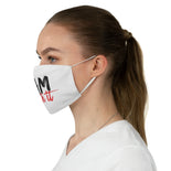 I AM Worth It Fabric Face Mask (White)