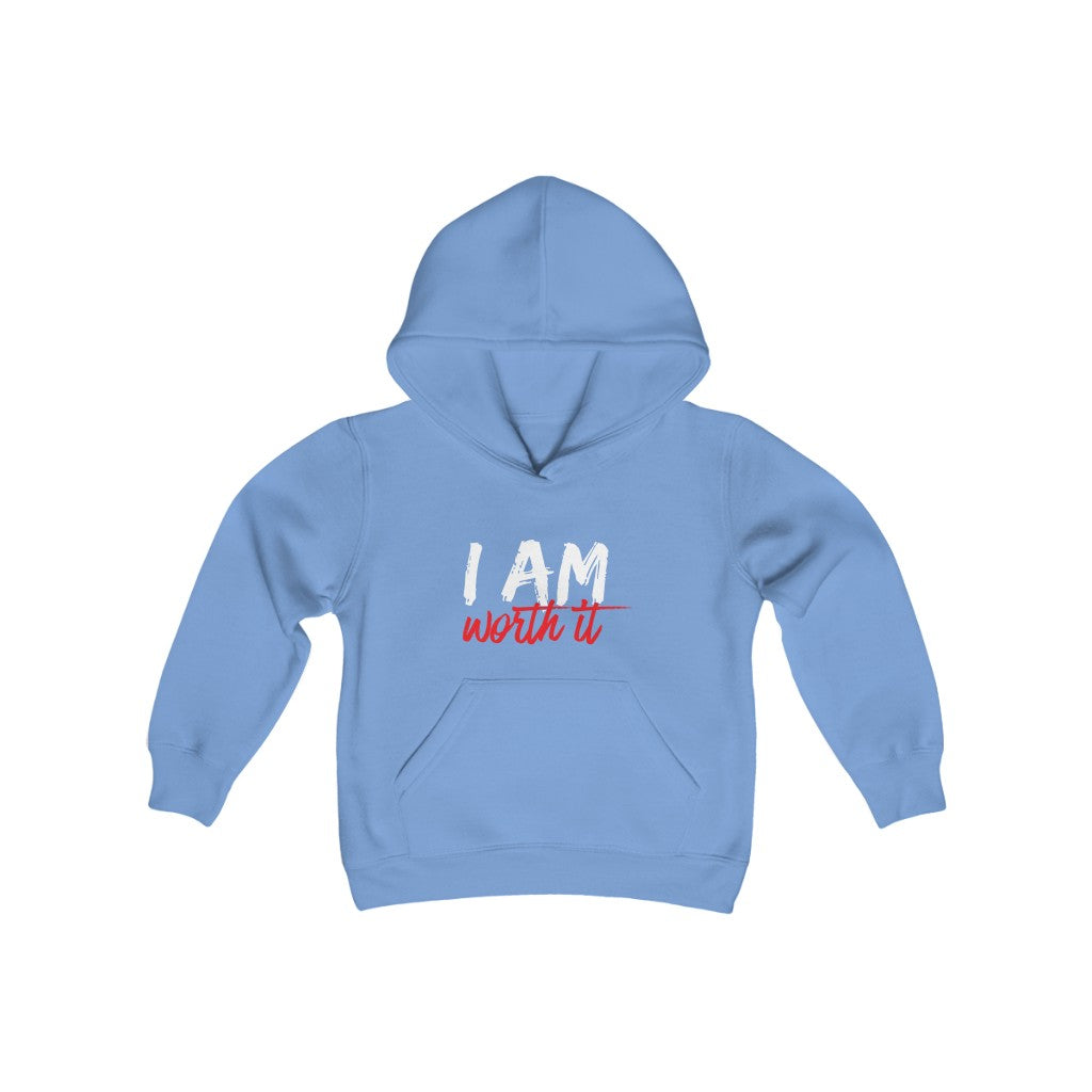 I Am Worth It Youth Hooded Sweatshirt