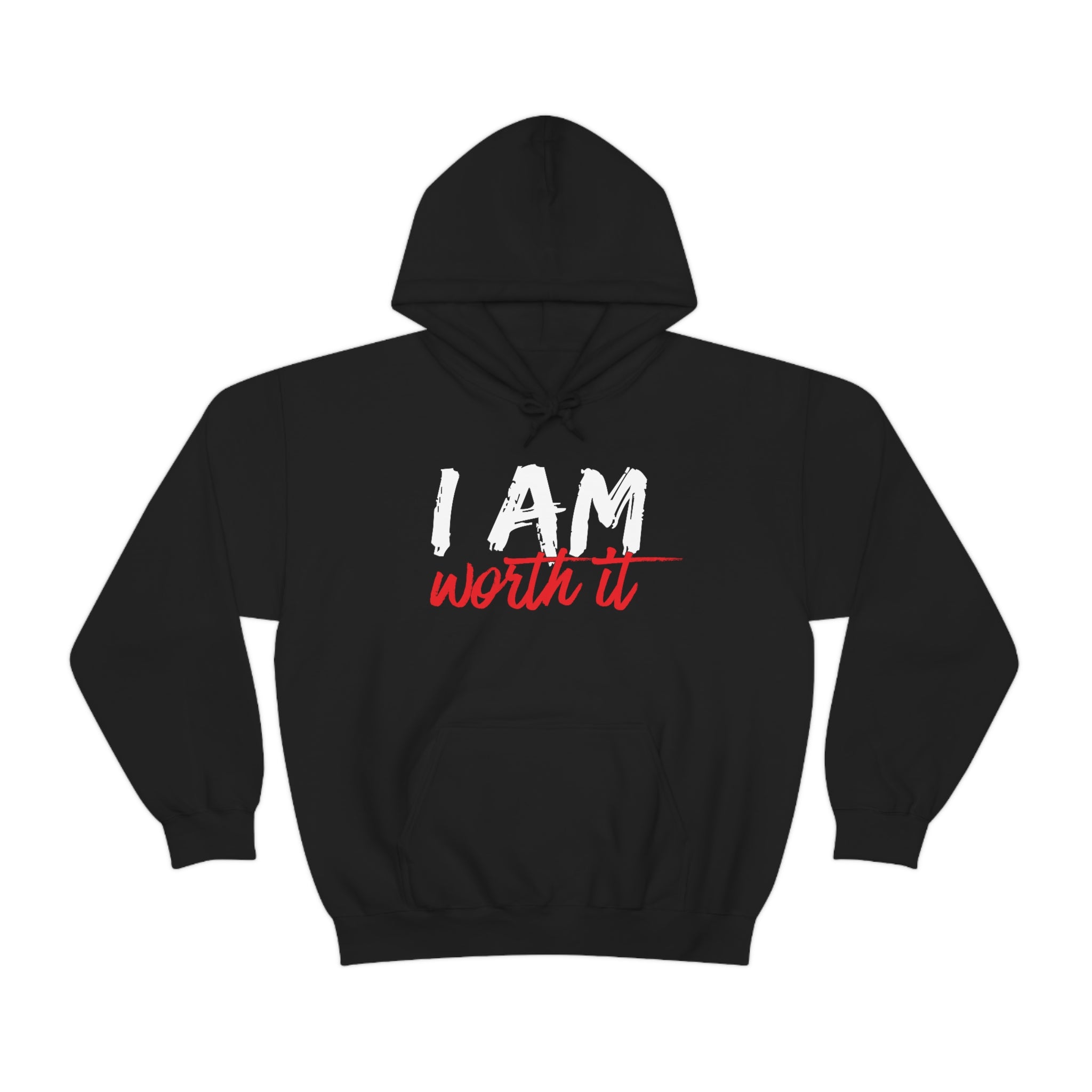 I AM Worth It  Hooded Sweatshirt (Black)